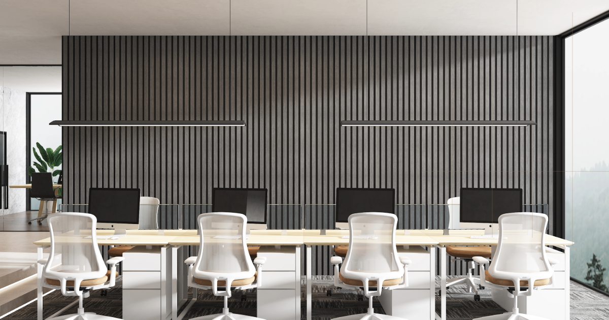 Wood slats acoustic performance by Velaria Systems